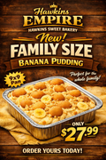 Family Size Banana Pudding